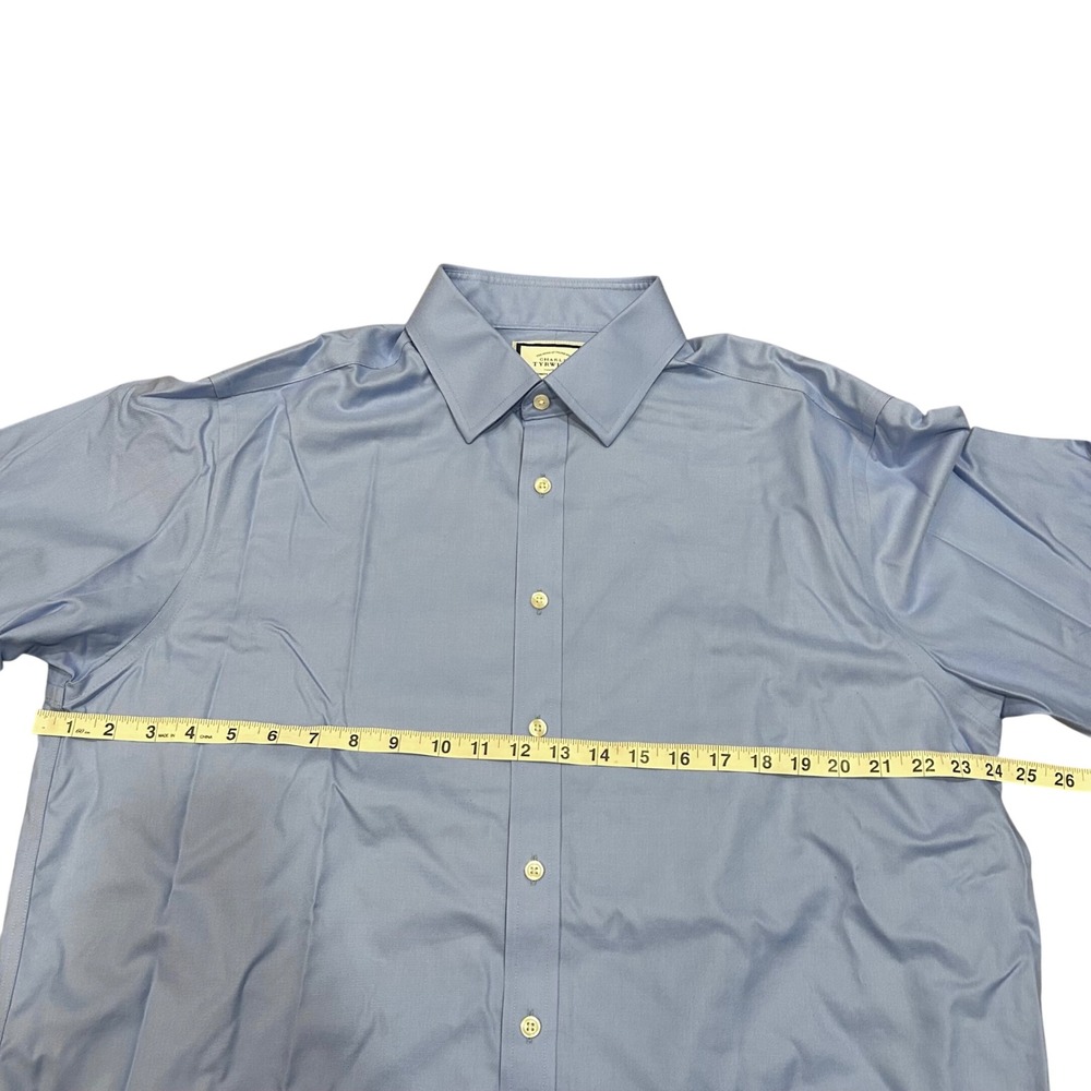 Charles Tyrwhitt Mens Light Blue Classic Fit Non-Iron Dress Shirt 17 36 43 91cm - Picture 5 of 5